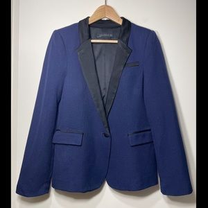 Zara Woman Navy tuxedo style jacket